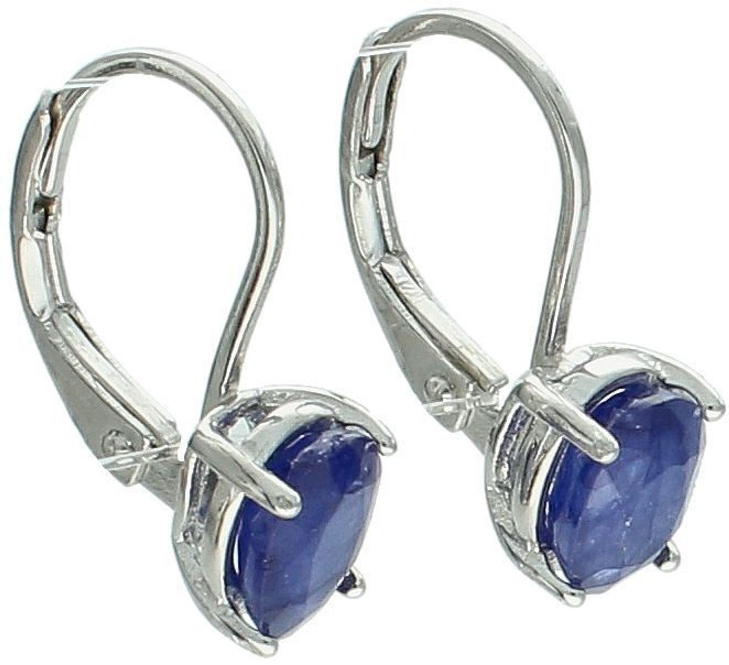 Kolczyki srebrne damskie DIA-KLC-13080-925 – z owalnym szafirem, srebro próby 925, długość 1,5 cm, szerokość 5 mm, zapięcie typu bigiel angielski, elegancka i ponadczasowa biżuteria.1.jpg