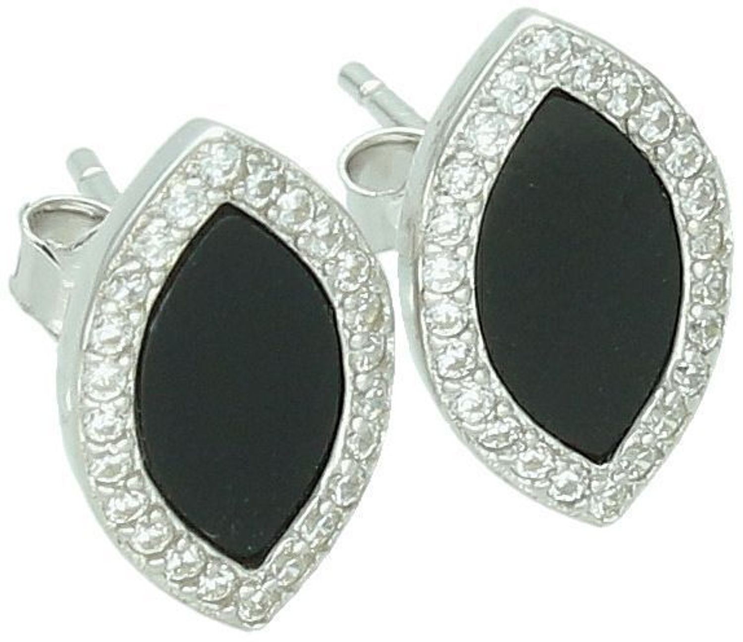 Kolczyki srebrne damskie DIA-KLC-13144-925 – próba 925, zdobione cyrkoniami, wymiary 1,2 cm x 7 mm, zapięcie na sztyft, waga 1,60 g. Stylowe i wygodne – idealne na co dzień i specjalne okazje.1.jpg