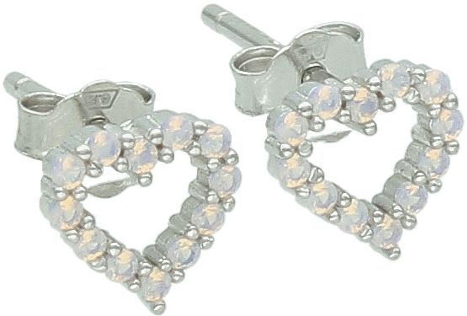 Kolczyki dziecięce DIA-KLC-13154-925 – srebrne serduszka z cyrkoniami, próba 925, szerokość 7 mm, zapięcie na sztyft, idealne na prezent dla dziewczynki.1.jpg