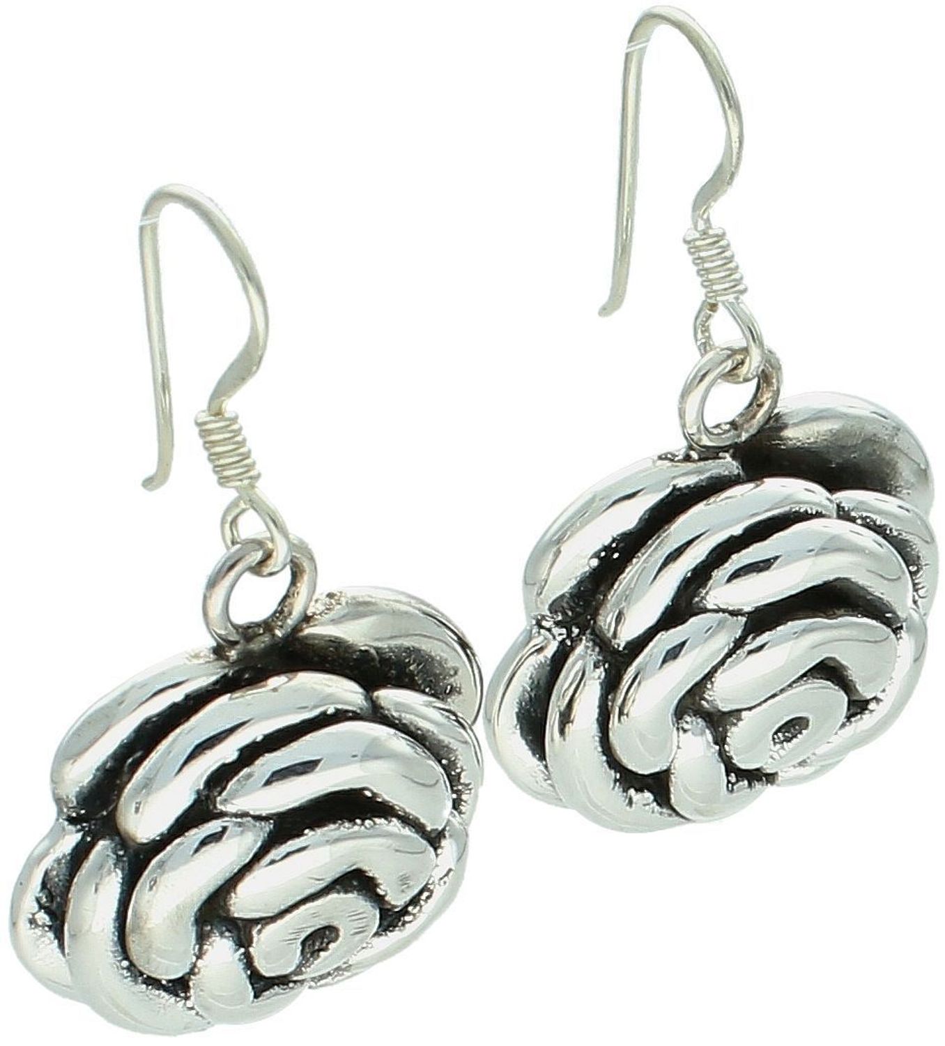 Eleganckie kolczyki damskie wiszące w kształcie róż, wykonane ze srebra próby 925. Model DIA-KLC-13170-925 – 6,62 g, 3,5 cm długości, bigiel przekładany. Idealne na prezent!1.jpg