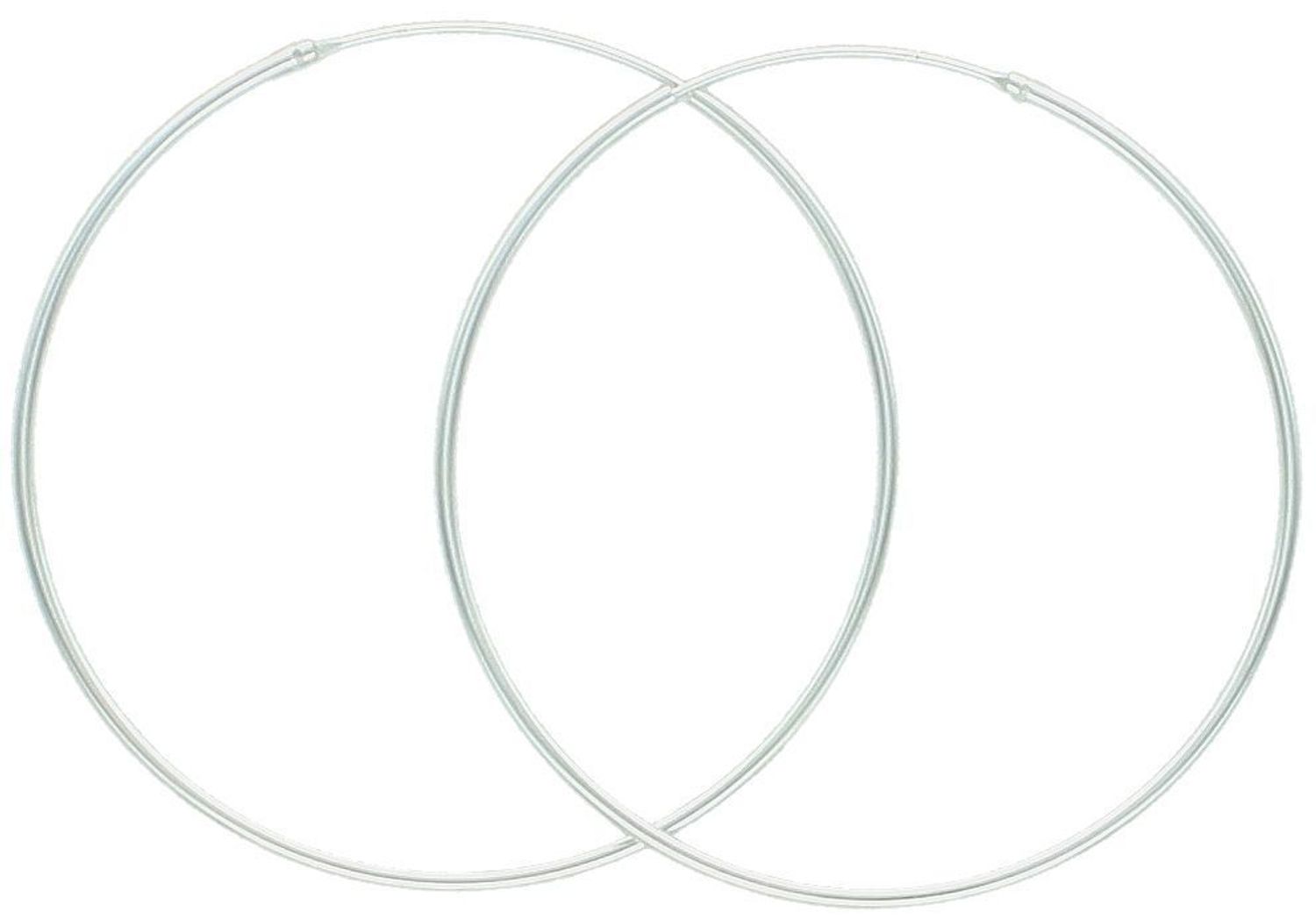 Kolczyki srebrne 925 w formie klasycznych kół, obwód 15 cm, szerokość 1 mm. Model DIA-KLC-13224-925 z wygodnym zapięciem typu szarnir. Stylowa klasyka.1.jpg