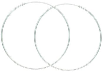Kolczyki srebrne 925 w formie klasycznych kół, obwód 15 cm, szerokość 1 mm. Model DIA-KLC-13224-925 z wygodnym zapięciem typu szarnir. Stylowa klasyka.1.jpg