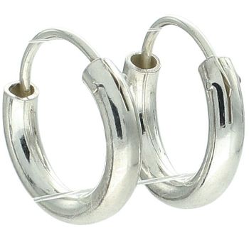 Eleganckie srebrne kolczyki damskie DIA-KLC-13230-925 w kształcie gładkich kółeczek. Długość 1,5 cm, zapięcie szarnir, lekkie i uniwersalne, idealne na co dzień i na prezent.1.jpg