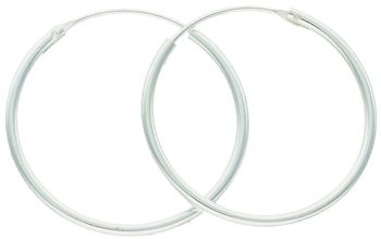 Kolczyki srebrne 925 damskie DIA-KLC-13231-925. Gładkie kółka, długość 2,3 cm, szerokość 1 mm, waga 1,30 g. Zapięcie szarnir. Lekkie, minimalistyczne i stylowe.1.jpg