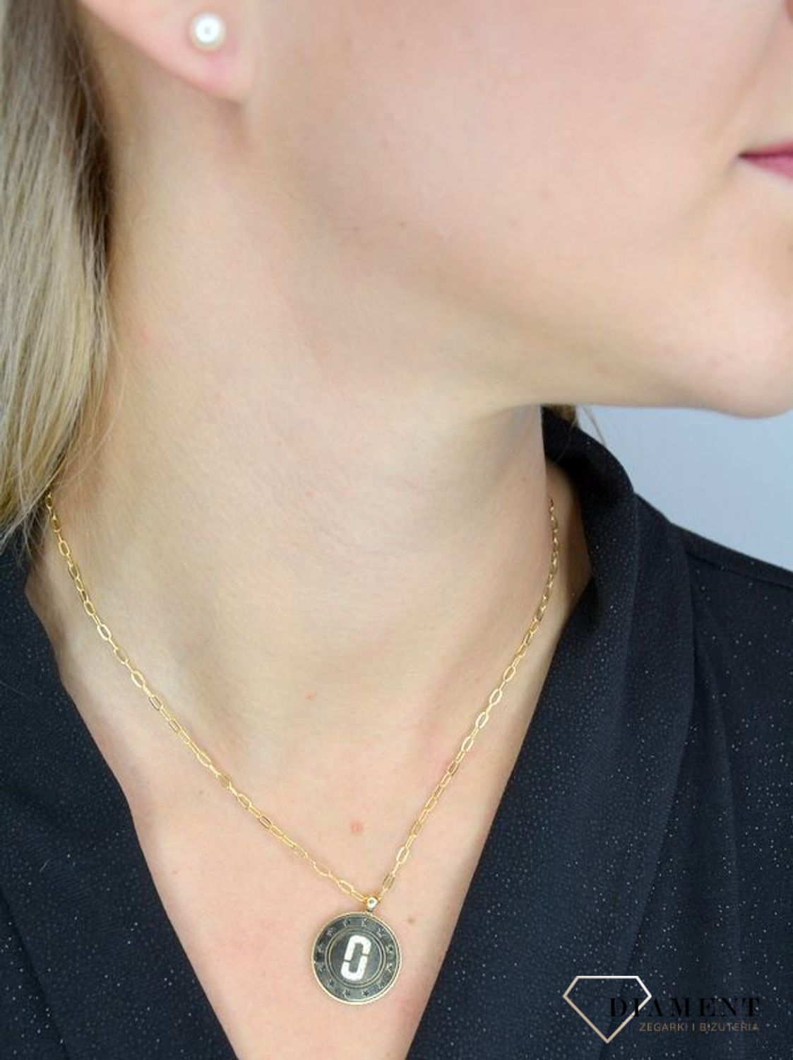 Kolczyki srebrne pokryte złotem perełki DIA-KLC-1324K-925.jpg