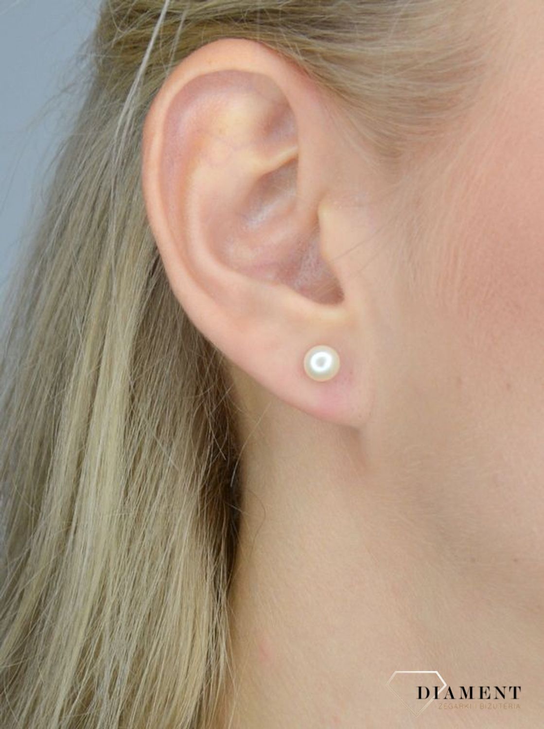 Kolczyki srebrne pokryte złotem perełki DIA-KLC-1324K-925.jpg