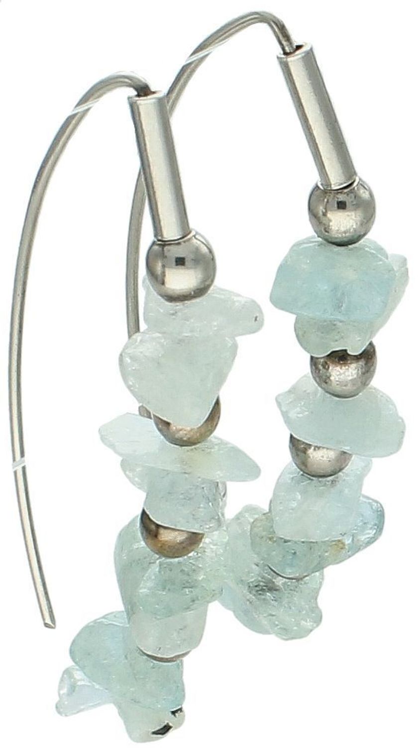 Kolczyki srebrne 925 DIA-KLC-13317-925 przekładane, zdobione naturalnymi kryształami górskimi. Długość 4,5 cm, waga 5,19 g. Elegancja, komfort i energia natury.1.jpg