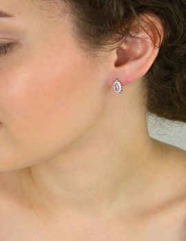 Kolczyki dziecięce srebrne 925 DIA-KLC-13393-925 – owalne z różową i białymi cyrkoniami. Wymiary 1,0 x 7 mm, waga 1,90 g, zapięcie angielskie. Bezpieczna i urocza biżuteria dla dziewczynki (2).JPG