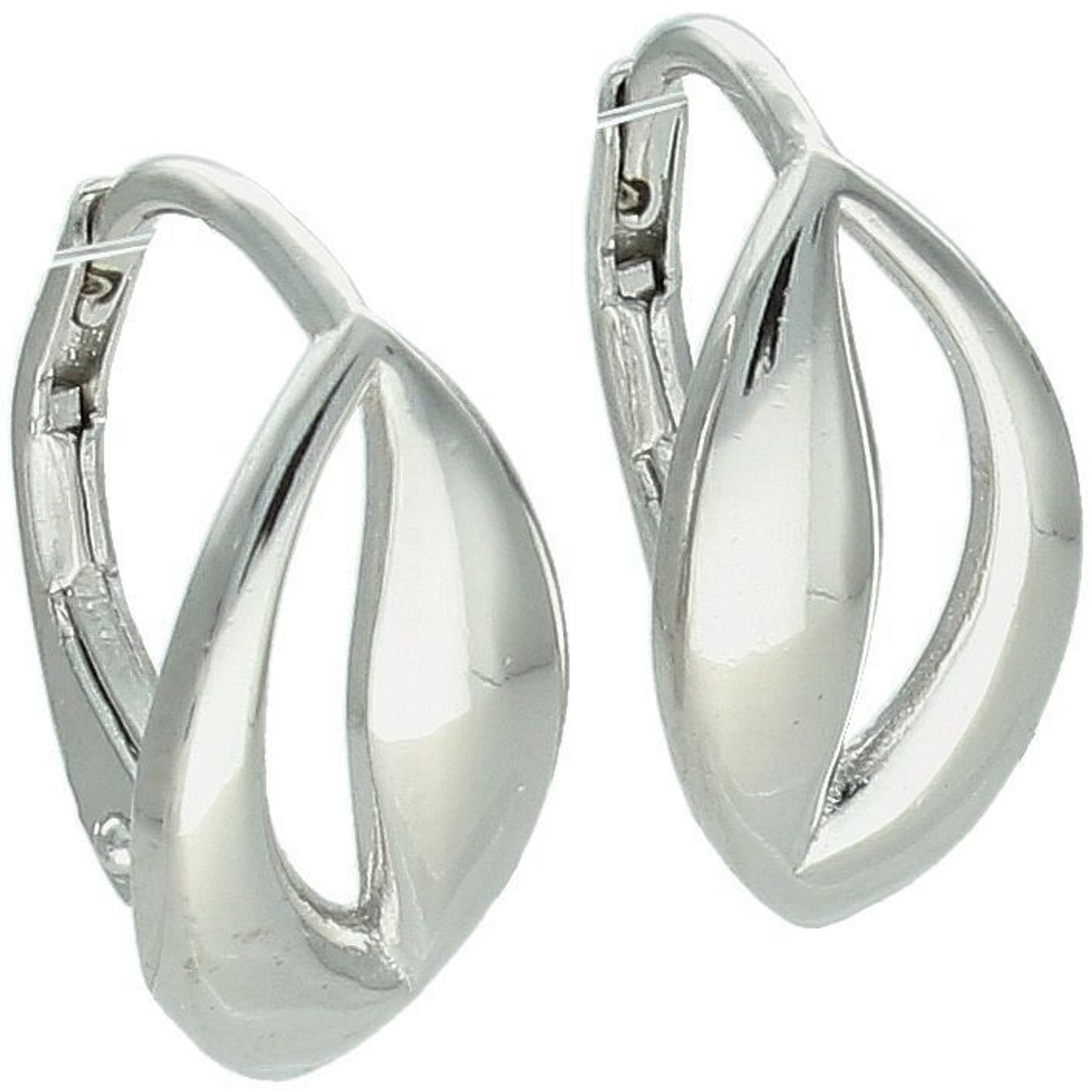 Kolczyki damskie srebrne DIA-KLC-13401-925 – eleganckie owalne kolczyki ze srebra próby 925. Długość 1,5 cm, szerokość 8 mm, waga 2,40 g. Zapięcie bigiel angielski – wygodne i bezpieczne.1.jpg