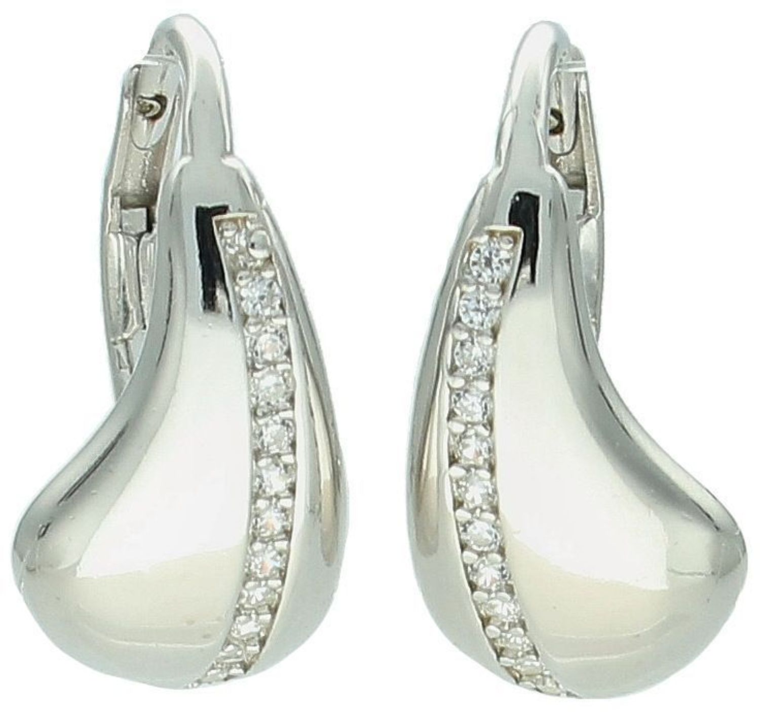 Eleganckie kolczyki srebrne 925 w kształcie łezki z cyrkoniami. Zapięcie bigiel angielski, 1,5 cm długości, 2,40 g. Subtelny blask na każdą okazję.1.jpg