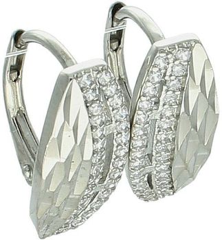 Kolczyki srebrne 925 DIA-KLC-13427-925 – zdobione cyrkoniami i ozdobnym wzorem, długość 1,6 cm, szerokość 8 mm. Elegancka biżuteria damska – idealna na prezent.2.jpg