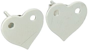 Romantyczne kolczyki damskie ze srebra 925 w kształcie płaskich serc – model DIA-KLC-13604-925. Zapięcie na sztyft, wielkość 1,1 cm, waga 1,15 g. Idealne na prezent i na co dzień!1.jpg
