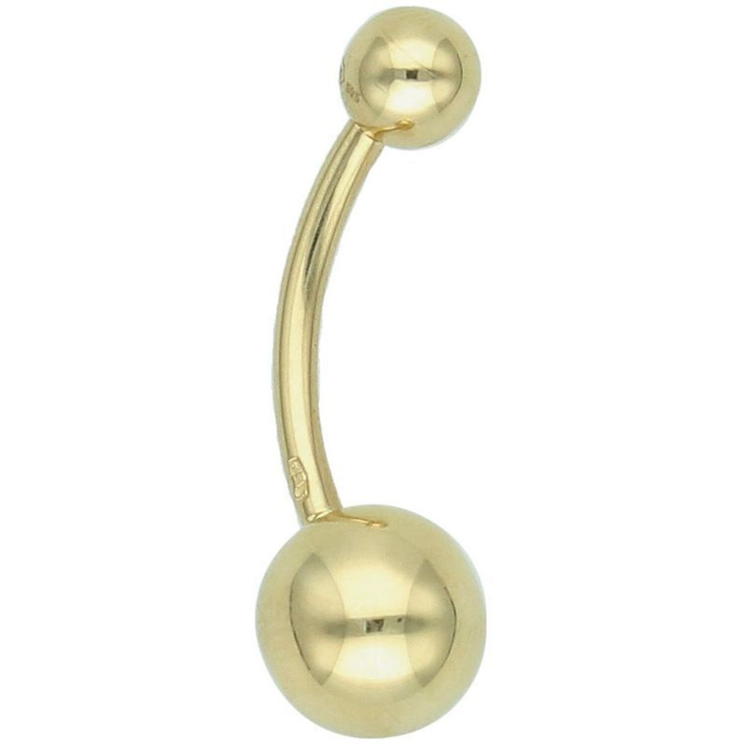 Kolczyk złoty DIA-KLC-13730-585 – do pępka, dwie gładkie kuleczki.jpg