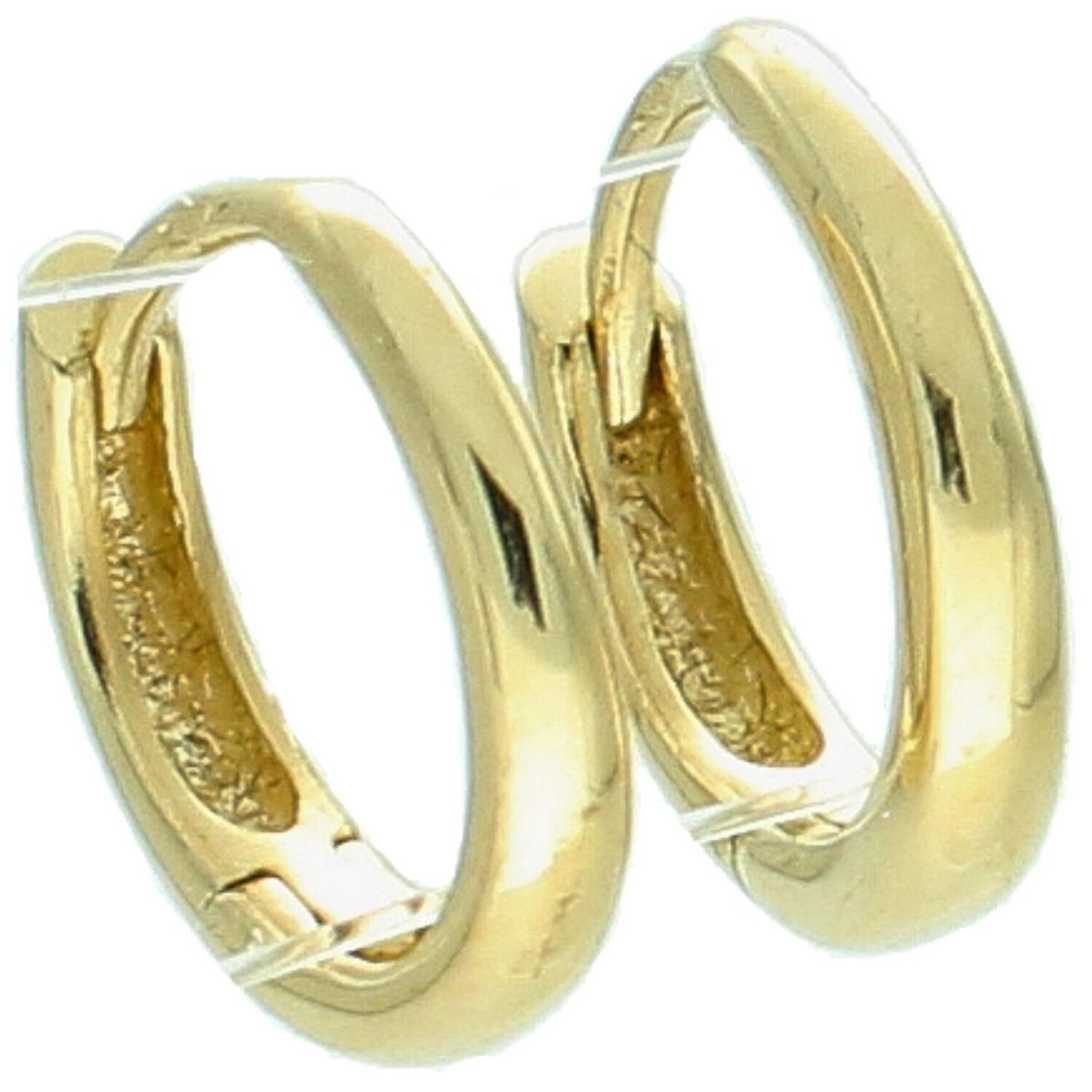 Kolczyki damskie złote DIA-KLC-13742-585 – małe kółeczka. Wymiary 1,0 cm x 1 mm, waga 1,12 g, zapięcie na zatrzask. Subtelna i elegancka biżuteria, idealna na prezent.1.jpg