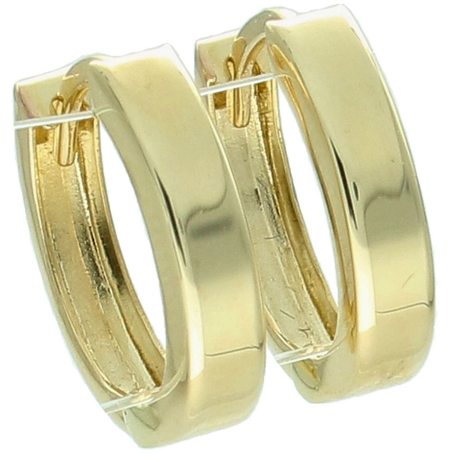 Kolczyki damskie złote próby 585 DIA-KLC-13744-585 – eleganckie owalne kolczyki z zapięciem na zatrzask. Waga 1,43 g, długość 1,3 cm, szerokość 3,2 mm. Ponadczasowa klasyka.1.jpg