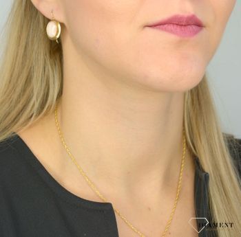 Złote koczyki z koralem 585 'Pudrowy koral' DIA-KLC-1376-585✓ Kolczyki złote w Sklepie z Biżuterią  Złote naszyjniki   Złote bransoletki   Złote pierścionki   Złote kolczyki (3).JPG