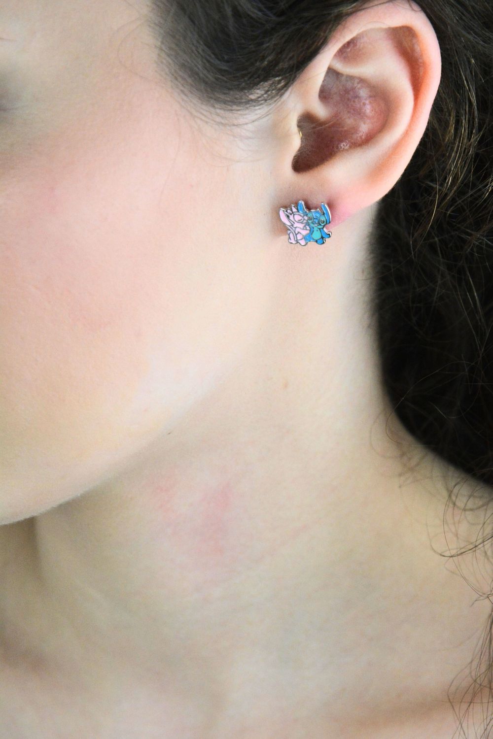 Kolczyki dziecięce srebrne Lilo & Stich DIA-KLC-13871-925 – emaliowane, na sztyfcie STICH.jpg