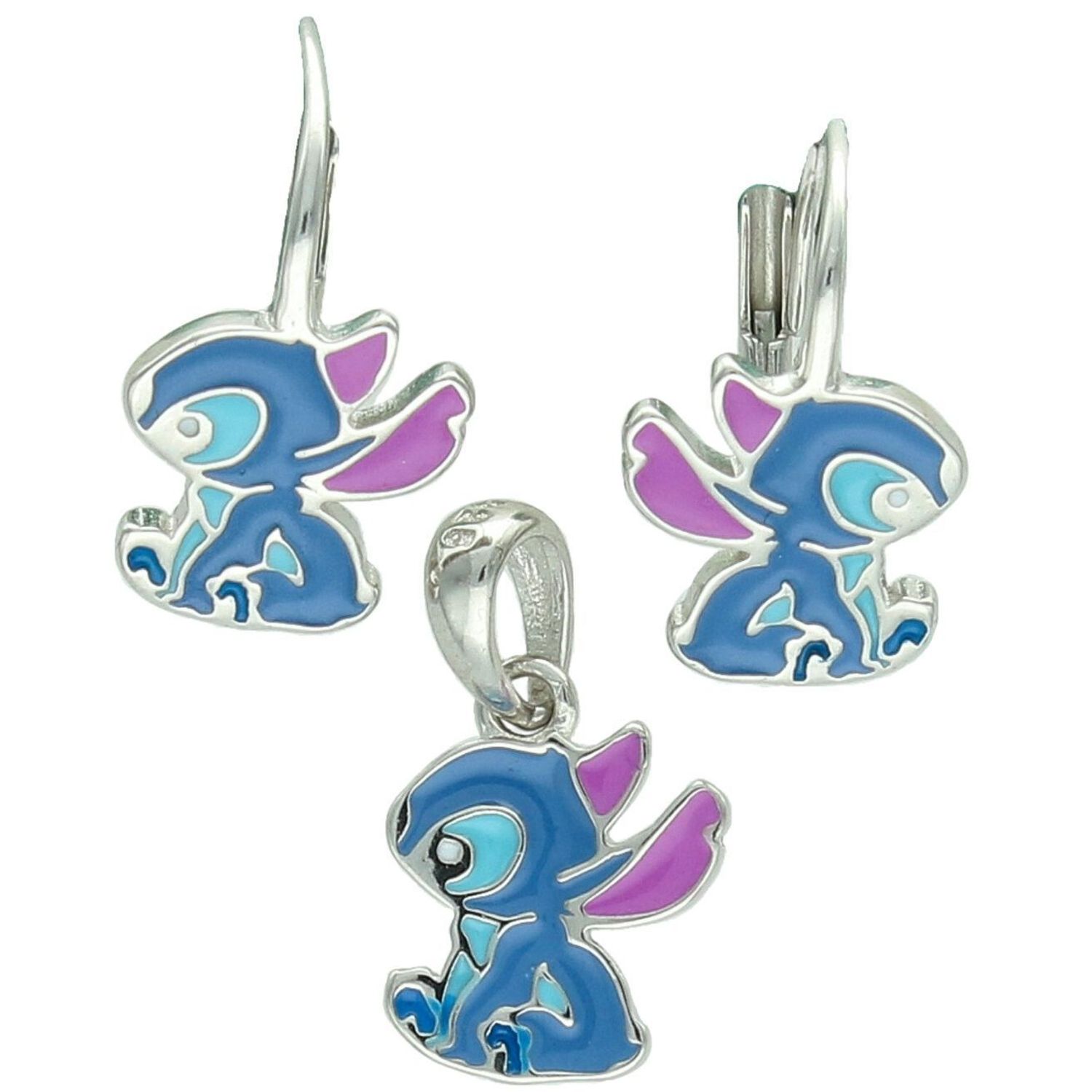 Kolczyki dziecięce srebrne 925 z emalią DIA-KLC-13873 – zapięcie bigiel angielski.jpg