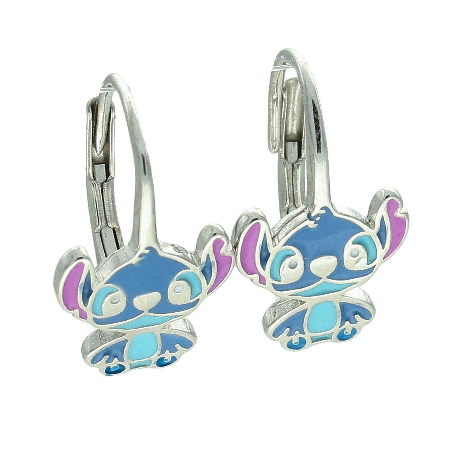 Kolczyki srebrne dziecięce Stitch emalia 925 – DIA-KLC-13874--925  Biżuteria dla dziewczynek.jpg