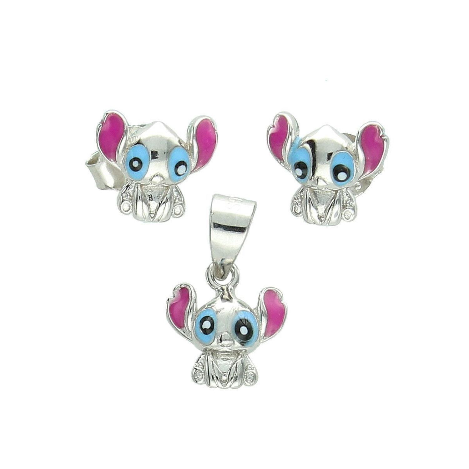 Kolczyki dziecięce srebrne 925 z emalią DIA-KLC-13875 – subtelne kolczyki na sztyft.jpg