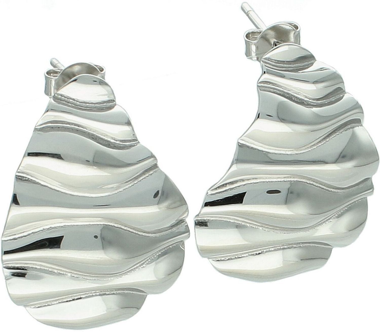 Eleganckie kolczyki srebrne próby 925 w kształcie łezki, zdobione delikatnym wzorem. Długość 3,0 cm, szerokość 2,0 cm, waga 3,70 g. Zapięcie na sztyft. Stylowe i kobiece kolczyki idealne 1.jpg