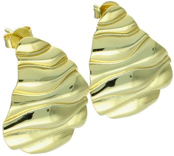 Srebrne pozłacane kolczyki damskie 925 łezki zdobione wzorem DIA-KLC-13931Z-925.jpg