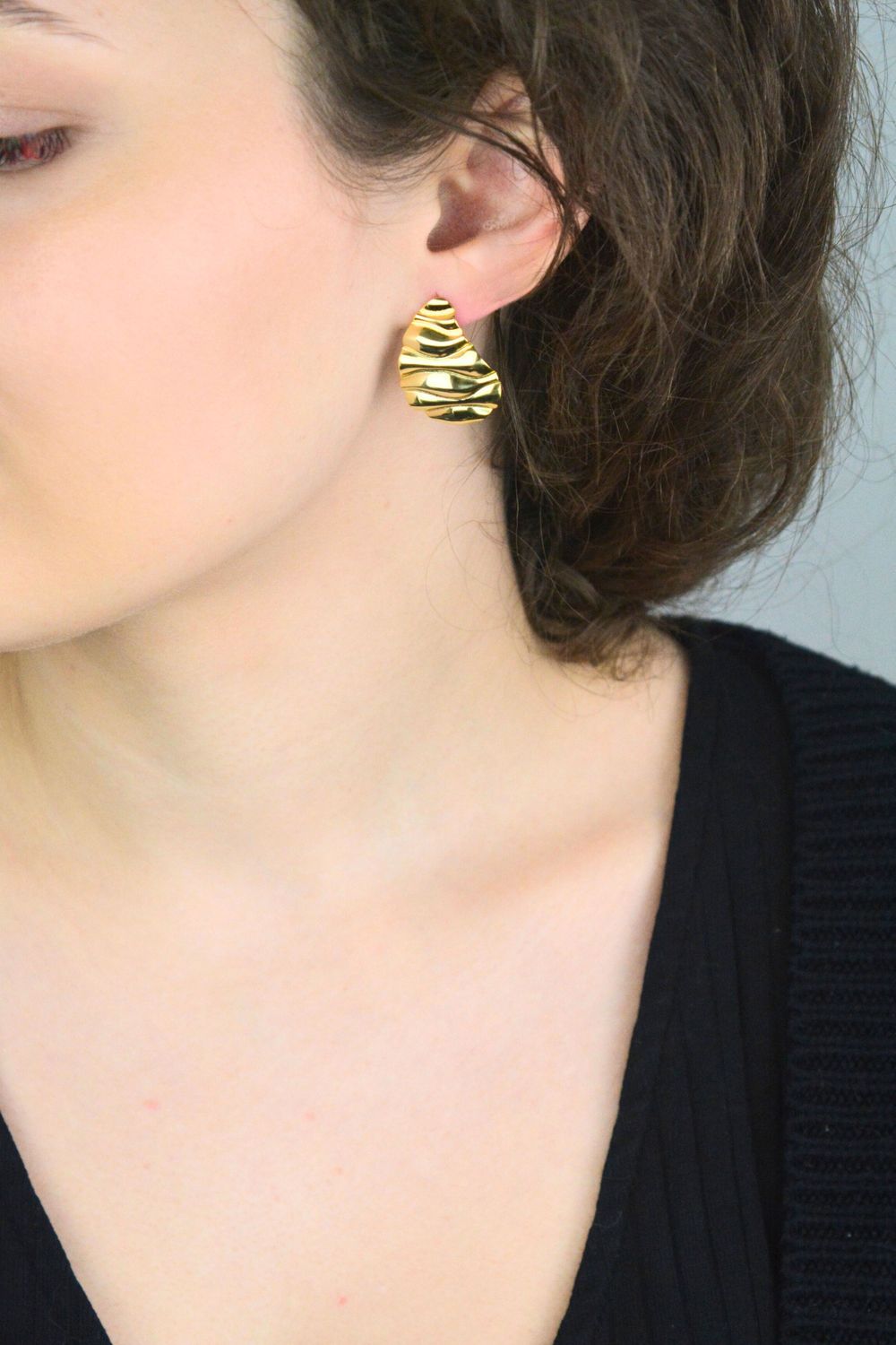 Srebrne pozłacane kolczyki damskie 925 łezki zdobione wzorem DIA-KLC-13931Z-925.jpg