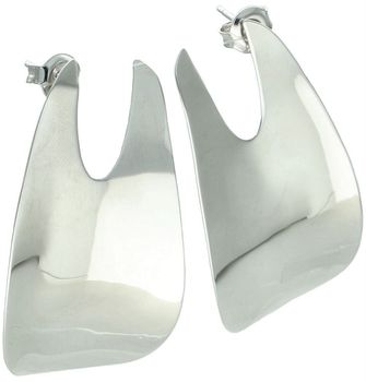 Nowoczesne kolczyki srebrne próby 925 o geometrycznym kształcie. Model DIA-KLC-13935-925 – duże, gładkie kolczyki z zapięciem na sztyft. Długość 4,3 cm, szerokość 2,5 cm. Stylowe, eleganckie i 1.jpg