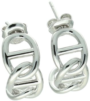 Srebrne kolczyki damskie 925 półkola zdobione wzorem DIA-KLC-13938-925 Ag.jpg