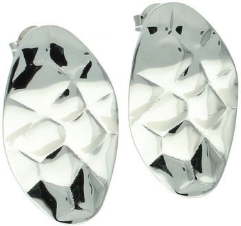 Eleganckie kolczyki damskie ze srebra próby 925 o owalnym kształcie i ozdobnym wzorze. Model DIA-KLC-13940-925 z zapięciem na sztyft. Długość 2,9 cm, szerokość 1,5 cm, waga 3,20 g. 1.jpg