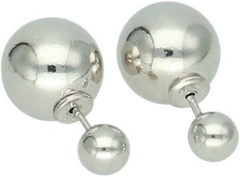 Srebrne kolczyki próby 925 z dwiema kulkami – mniejszą (4 mm) i większą (1,0 cm). Model DIA-KLC-13949-925 z zapięciem na sztyft. Waga 4,20 g. Nowoczesny, elegancki design, który dodaje lekkości1.jpg