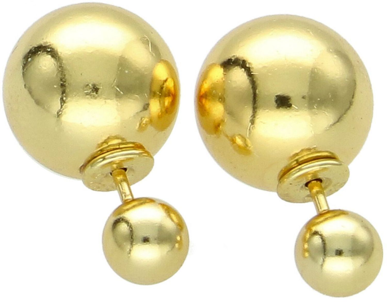 Srebrne pozłacane kolczyki damskie 925 dwie kulki DIA-KLC-13949Z-925.jpg