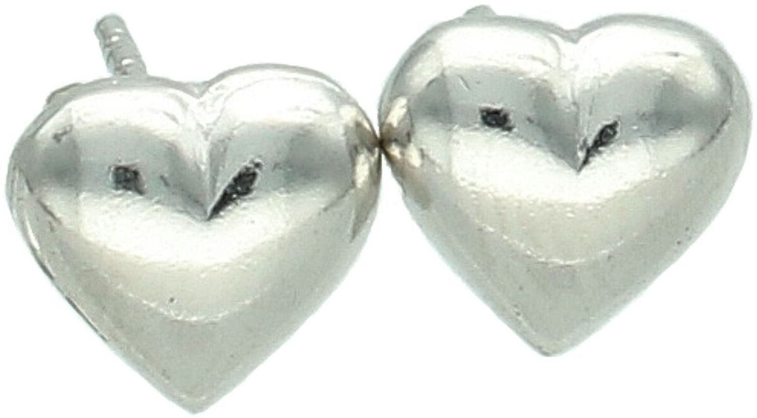 Urocze kolczyki srebrne próby 925 w kształcie gładkich, wypukłych serduszek. Model DIA-KLC-13954-925 z zapięciem na sztyft. Wielkość 7 mm, waga 1,10 g. Delikatne, kobiece i ponadczasowe 1.jpg