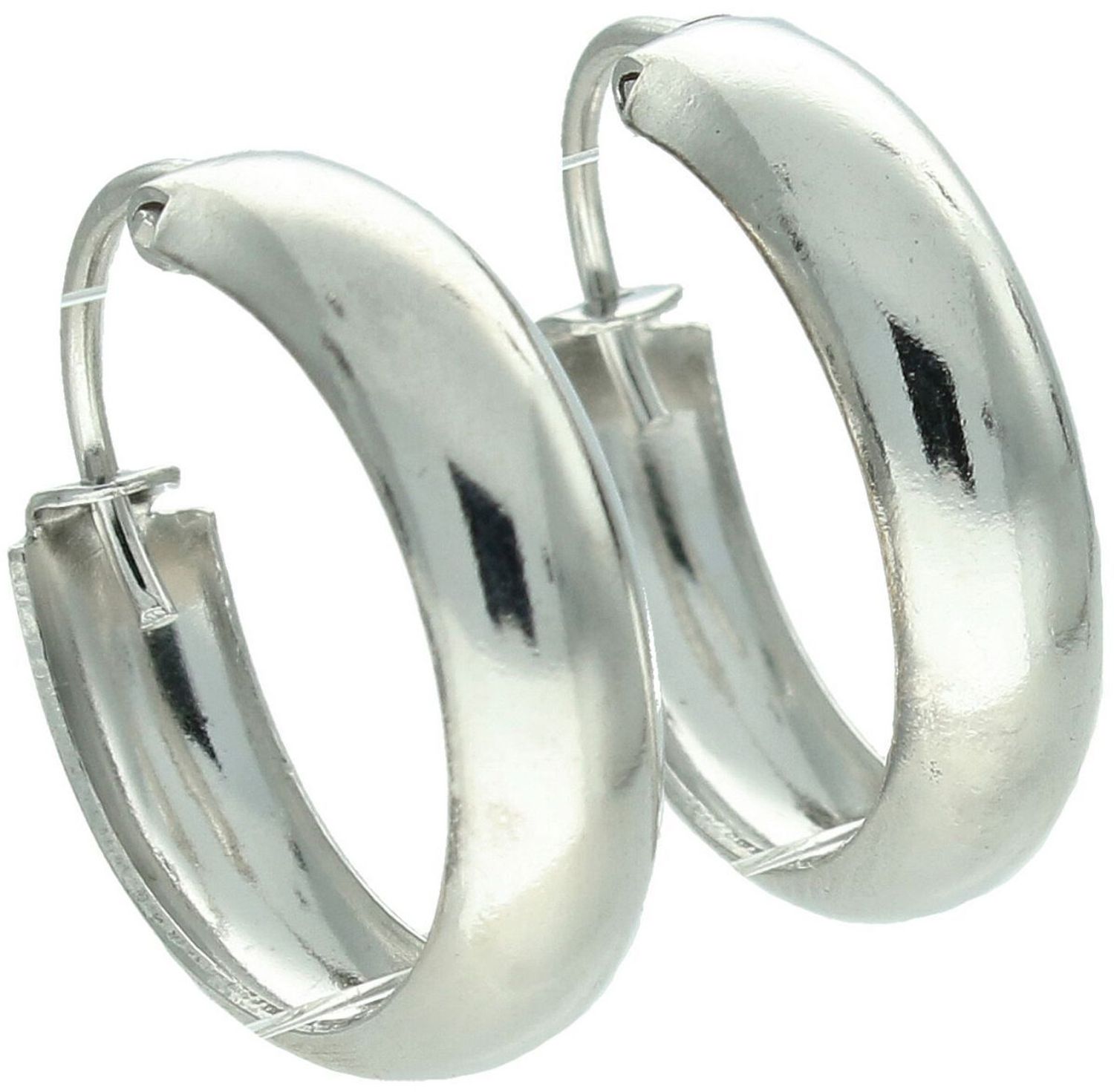 Srebrne kolczyki damskie 925 gładkie koła z zapięciem szarnir.jpg