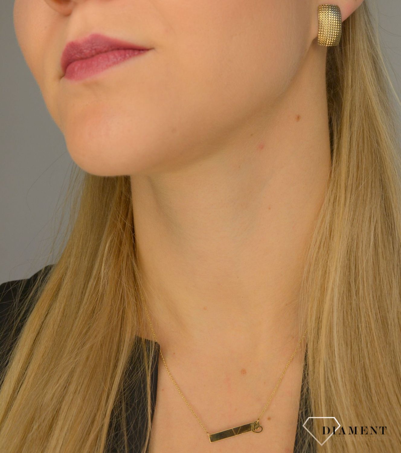 Kolczyki złote przy uchu 333 'Złote blaszki'  DIA-KLC-1396-333.jpg