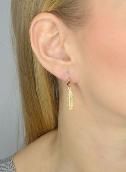 Złote kolczyki 333 wiszące piórka DIA-KLC-1398-333 Kolczyki złote w Sklepie z Biżuterią zegarki-diament (1).JPG