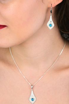 Kolczyki srebrne 925 z turkusem – geometryczne  DIA-KLC-13996-925  Elegancka biżuteria damska (2).jpg