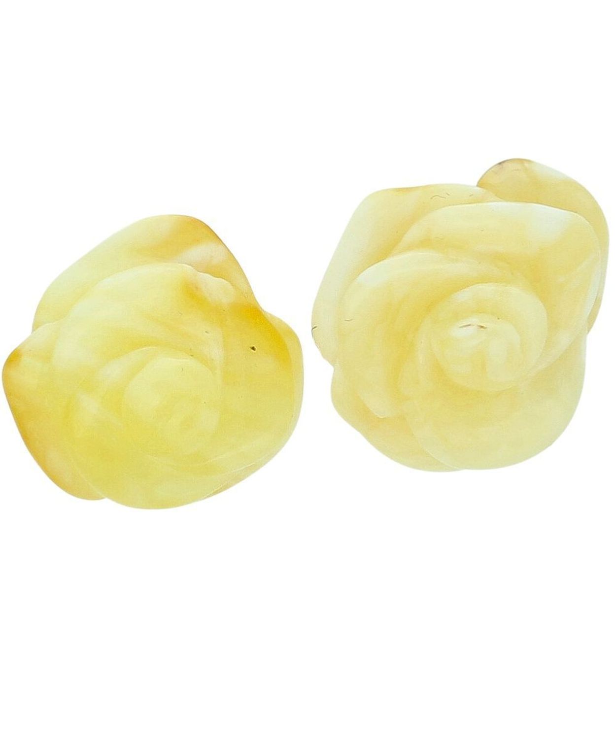 Kolczyki srebrne róże z bursztynem- sztyfty 925 – eleganckie i naturalne.jpg