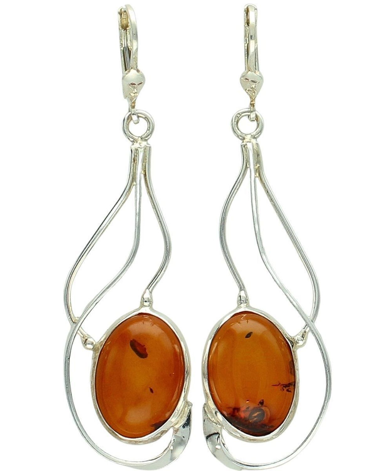 Kolczyki srebrne wiszące długie z bursztynem miodowym.jpg