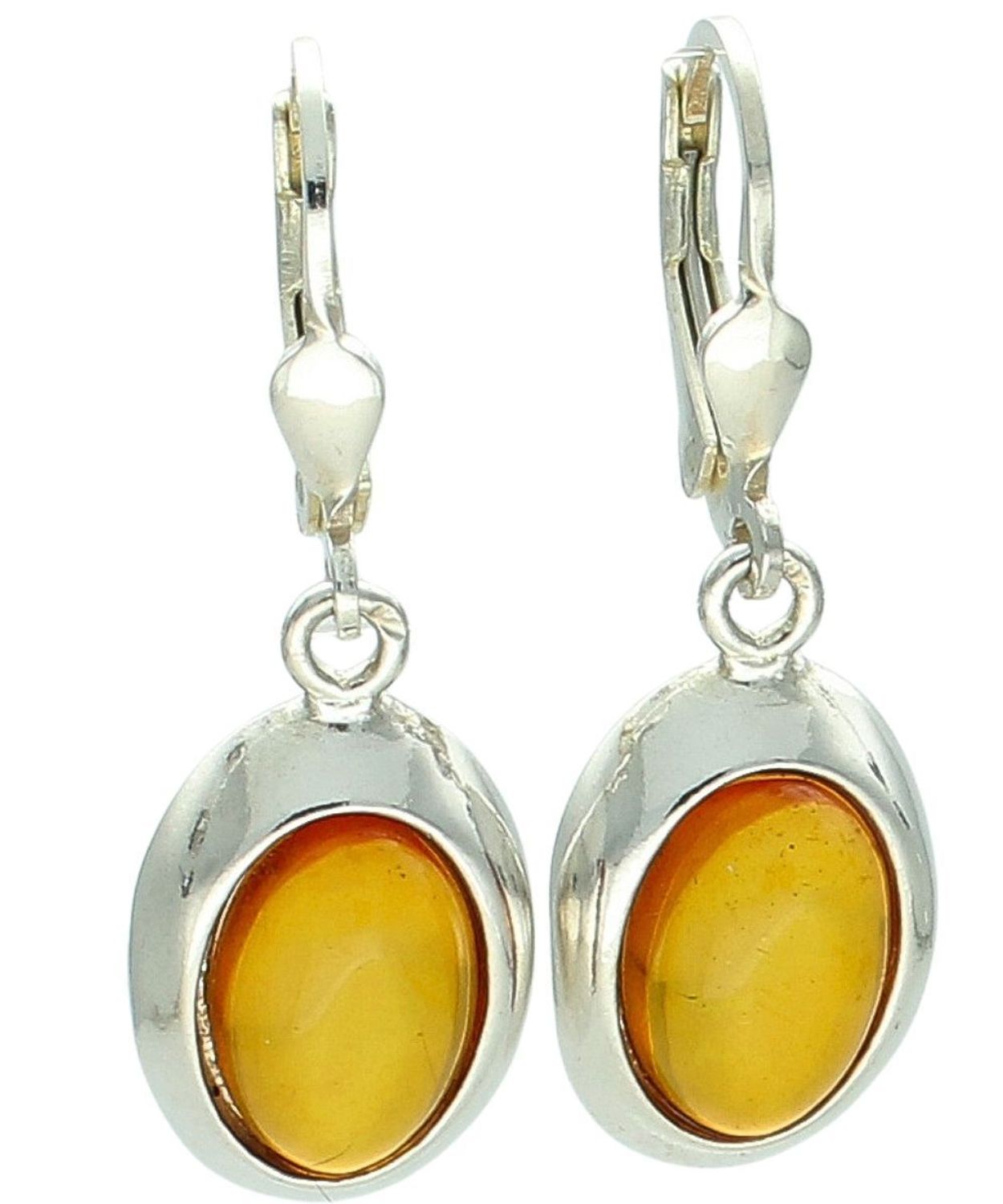 Kolczyki srebrne wiszące z owalnym bursztynem.jpg
