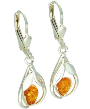 Srebrne kolczyki wiszące 925 z bursztynem.jpg