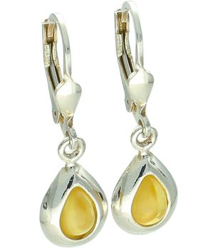 Kolczyki srebrne wiszące z żółtym bursztynem.jpg