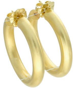 Eleganckie kolczyki damskie koła ze srebra próby 925, pozłacane, matowe wykończenie, zapięcie na sztyft. Stylowy dodatek o długości 4 cm.1.jpg