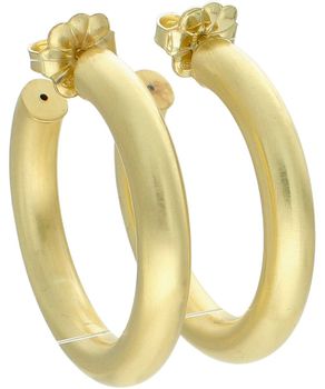 Eleganckie kolczyki damskie koła ze srebra próby 925, pozłacane, matowe wykończenie, zapięcie na sztyft. Stylowy dodatek o długości 4 cm.2.jpg