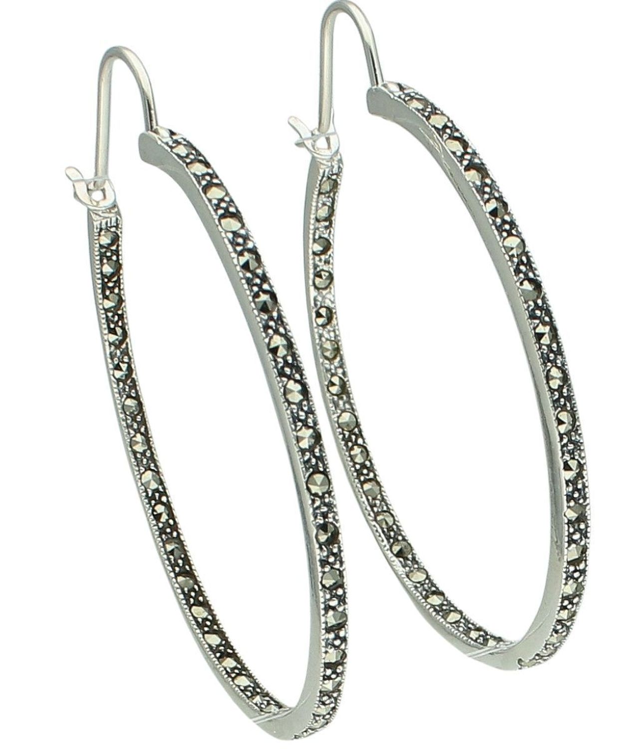 Srebrne kolczyki koła 925 z markazytami – eleganckie kolczyki damskie 4 cmcie (2).jpg