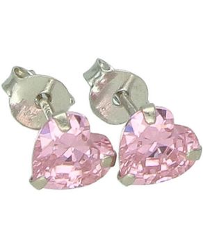 Srebrne kolczyki serduszka z różową cyrkonią 925 – delikatne kolczyki dla dziewczynki (0,6 cm) (2).jpg