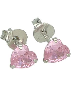 Srebrne kolczyki serduszka z różową cyrkonią 925 – delikatne kolczyki dla dziewczynki (0,5 cm) (2).jpg