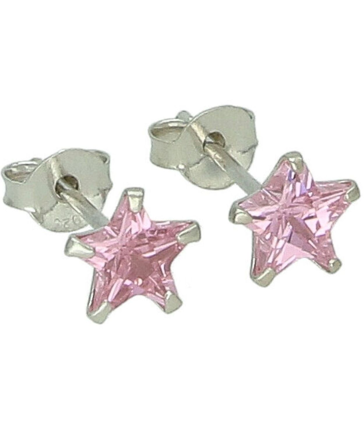 Srebrne kolczyki gwiazdki z różową cyrkonią 925 – delikatne kolczyki na sztyft 0,7 cm (2).jpg