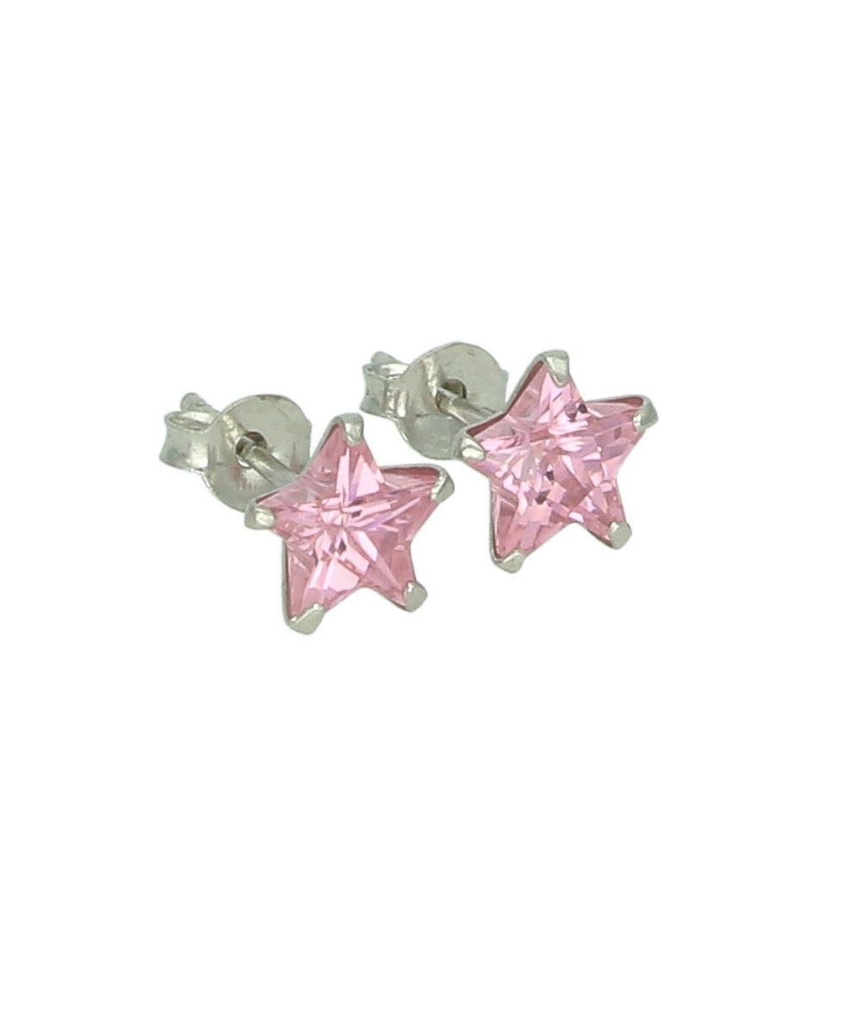 Srebrne kolczyki gwiazdki z różową cyrkonią 925 – kolczyki na sztyft 0,8 cm (2).jpg