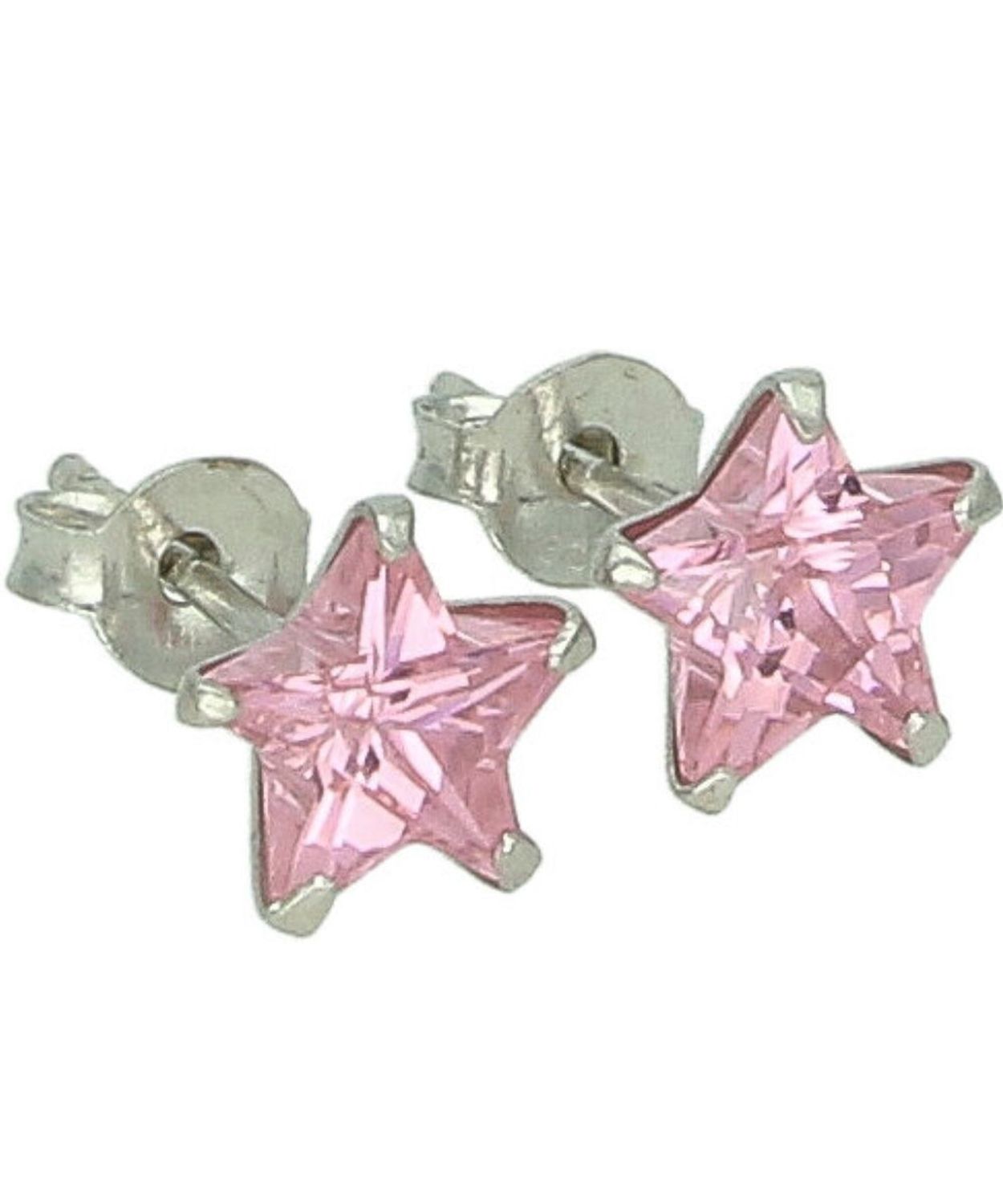 Srebrne kolczyki gwiazdki z różową cyrkonią 925 – kolczyki na sztyft 0,8 cm (2).jpg